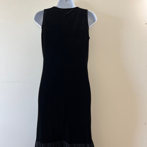 Vintage Black Velvet Tiered Sequin Maxi Dress Womens Small / Medium Witchy Gypsy - Picture 9 of 11